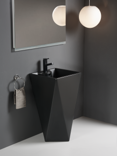 Раковина Weltwasser напольная 460х460х820 мм WW LEERBACH 460 MT-BL 10000013336 черный