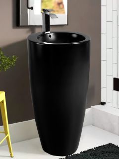 Раковина Weltwasser напольная 490х490х820 мм WW LEERBACH 4949 MT-BL 10000013337 черный