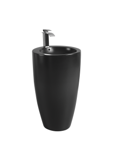 Раковина Weltwasser напольная 490х490х820 мм WW LEERBACH 4949 MT-BL 10000013337 черный