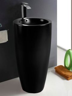 Раковина Weltwasser напольная 490х490х820 мм WW LEERBACH 4949 MT-BL 10000013337 черный