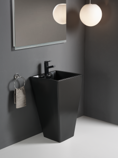 Раковина Weltwasser напольная 480х470х830 мм WW LEERBACH 4847 MT-BL 10000013339 черный