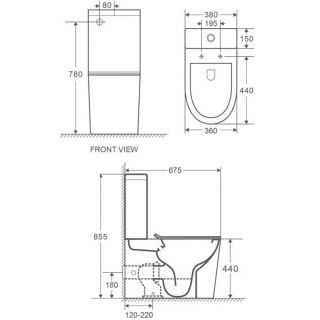 Унитаз-компакт Weltwasser WW Salzbach 011 XL GL-WT 10000013372 белый глянцевый
