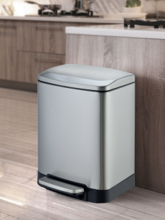 Педальное ведро Weltwasser GOLF MT 6L 10000013380 Матовая сталь