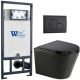 Комплект унитаза с инсталляцией WeltWasser Marberg 507 +Salzbach 043 GL-BL +MAR 507 RD MT-BL 10000013503 черный глянцевый