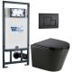 Комплект унитаза с инсталляцией WeltWasser Marberg 507 +Salzbach 043 GL-BL +MAR 507 SE MT-BL 10000013506 черный глянцевый
