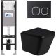 Комплект унитаза с инсталляцией Weltwasser Amberg 350 + Gelbach 043 GL-BL + Amberg RD-BL 10000013544 черный глянцевый
