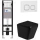 Комплект унитаза с инсталляцией Weltwasser Amberg 350 + Gelbach 043 GL-BL + Amberg RD-WT 10000013547 черный глянцевый