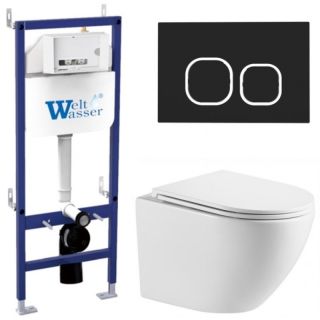 Комплект унитаза с инсталляцией WeltWasser Bamberg 460 +Merzbach 043 MT-WT +Bamberg BL 10000013618 белый матовый