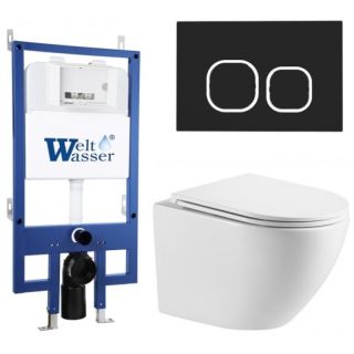 Комплект унитаза с инсталляцией WeltWasser Bamberg 545 +Merzbach 043 MT-WT +Bamberg BL 10000013624 белый матовый