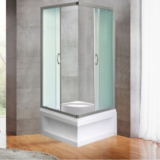 Душевое ограждение River с поддоном Morava XL 100/41 MT 10000013635 100х100 хром стекло матовое