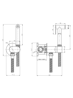 Гигиенический душ Weltwasser HIGI R01 MGL 10000013656 Матовое золото.