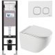 Комплект унитаза с инсталляцией WeltWasser Amberg 350 +Merzbach 043 XL GL-WT +Amberg RD-WT 10000013759 белый глянцевый