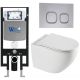 Комплект унитаза с инсталляцией WeltWasser Amberg 497 +Merzbach 043 XL GL-WT +Amberg RD-CR 10000013767 белый глянцевый