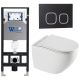 Комплект унитаза с инсталляцией WeltWasser Amberg 506 +Merzbach 043 XL GL-WT +Amberg RD-BL 10000013776 белый глянцевый