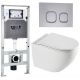 Комплект унитаза с инсталляцией WeltWasser Amberg 506 ST +Merzbach 043 XL GL-WT +Amberg RD-CR 10000013782 белый глянцевый