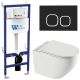 Комплект унитаза с инсталляцией WeltWasser Bamberg 460 +Merzbach 043 XL GL-WT +Bamberg BL 10000013786 белый глянцевый