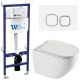 Комплект унитаза с инсталляцией WeltWasser Bamberg 460 +Merzbach 043 XL GL-WT +Bamberg WT 10000013788 белый глянцевый