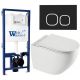Комплект унитаза с инсталляцией WeltWasser Bamberg 525 +Merzbach 043 XL GL-WT +Bamberg BL 10000013790 белый глянцевый