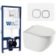 Комплект унитаза с инсталляцией WeltWasser Bamberg 525 +Merzbach 043 XL GL-WT +Bamberg WT 10000013792 белый глянцевый