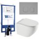 Комплект унитаза с инсталляцией WeltWasser Bamberg 545 +Merzbach 043 XL GL-WT +Bamberg CR 10000013795 белый глянцевый