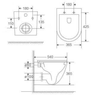 Комплект унитаза с инсталляцией WeltWasser Marberg 410 +Merzbach 043 XL GL-WT +MAR 410 RD GL-WT 10000013798 белый глянцевый