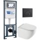 Комплект унитаза с инсталляцией WeltWasser Marberg 410 +Merzbach 043 XL GL-WT +MAR 410 RD MT-BL 10000013799 белый глянцевый