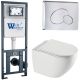 Комплект унитаза с инсталляцией WeltWasser Marberg 410 +Merzbach 043 XL GL-WT +MAR 410 RD-CR 10000013800 белый глянцевый