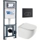 Комплект унитаза с инсталляцией WeltWasser Marberg 410 +Merzbach 043 XL GL-WT +MAR 410 SE MT-BL 10000013802 белый глянцевый