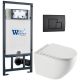 Комплект унитаза с инсталляцией WeltWasser Marberg 507 +Merzbach 043 XL GL-WT +MAR 507 SE MT-BL 10000013809 белый глянцевый