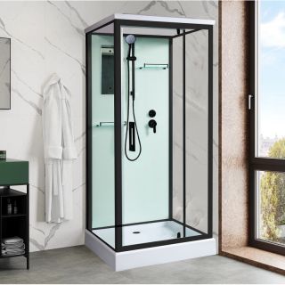 Душевая кабина River с поддоном Tana 90 BL 10000013909 90х90 черный стекло прозрачное