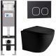 Комплект унитаза с инсталляцией WeltWasser Amberg 350 +Merzbach 043 XL MT-BL +Amberg RD-BL 10000014097 черный матовый