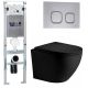 Комплект унитаза с инсталляцией WeltWasser Amberg 350 ST +Merzbach 043 XL MT-BL +Amberg RD-CR 10000014103 черный матовый