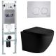 Комплект унитаза с инсталляцией WeltWasser Amberg 350 ST +Merzbach 043 XL MT-BL +Amberg RD-MT CR 10000014104 черный матовый
