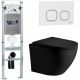 Комплект унитаза с инсталляцией WeltWasser Amberg 350 ST +Merzbach 043 XL MT-BL +Amberg RD-WT 10000014105 черный матовый