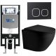 Комплект унитаза с инсталляцией WeltWasser Amberg 497 +Merzbach 043 XL MT-BL +Amberg RD-BL 10000014107 черный матовый