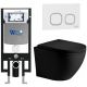 Комплект унитаза с инсталляцией WeltWasser Amberg 497 +Merzbach 043 XL MT-BL +Amberg RD-WT 10000014110 черный матовый