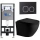 Комплект унитаза с инсталляцией WeltWasser Amberg 506 +Merzbach 043 XL MT-BL +Amberg RD-BL 10000014117 черный матовый