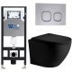 Комплект унитаза с инсталляцией WeltWasser Amberg 506 +Merzbach 043 XL MT-BL +Amberg RD-CR 10000014118 черный матовый