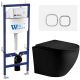 Комплект унитаза с инсталляцией WeltWasser Bamberg 460 +Merzbach 043 XL MT-BL +Bamberg WT 10000014129 черный матовый