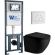 Комплект унитаза с инсталляцией WeltWasser Marberg 410 +Merzbach 043 XL MT-BL +MAR 410 RD GL-WT 10000014141 черный матовый
