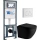 Комплект унитаза с инсталляцией WeltWasser Marberg 410 +Merzbach 043 XL MT-BL +MAR 410 RD GL-WT 10000014141 черный матовый