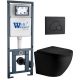 Комплект унитаза с инсталляцией WeltWasser Marberg 410 +Merzbach 043 XL MT-BL +MAR 410 RD MT-BL 10000014142 черный матовый