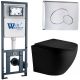 Комплект унитаза с инсталляцией WeltWasser Marberg 410 +Merzbach 043 XL MT-BL +MAR 410 RD-CR 10000014143 черный матовый