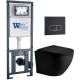 Комплект унитаза с инсталляцией WeltWasser Marberg 410 +Merzbach 043 XL MT-BL +MAR 410 SE MT-BL 10000014145 черный матовый