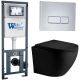 Комплект унитаза с инсталляцией WeltWasser Marberg 410 +Merzbach 043 XL MT-BL +MAR 410 SE-CR 10000014146 черный матовый