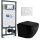 Комплект унитаза с инсталляцией WeltWasser Marberg 507 +Merzbach 043 XL MT-BL +MAR 507 RD GL-WT 10000014147 черный матовый