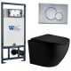 Комплект унитаза с инсталляцией WeltWasser Marberg 507 +Merzbach 043 XL MT-BL +MAR 507 RD-CR 10000014150 черный матовый