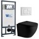 Комплект унитаза с инсталляцией WeltWasser Marberg 507 +Merzbach 043 XL MT-BL +MAR 507 SE GL-WT 10000014151 черный матовый