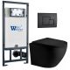 Комплект унитаза с инсталляцией WeltWasser Marberg 507 +Merzbach 043 XL MT-BL +MAR 507 SE MT-BL 10000014152 черный матовый