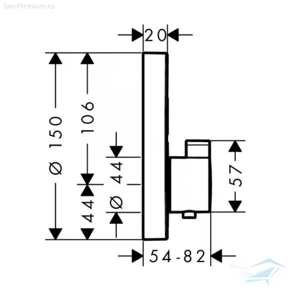 Смеситель для душа Hansgrohe  45793670 черный